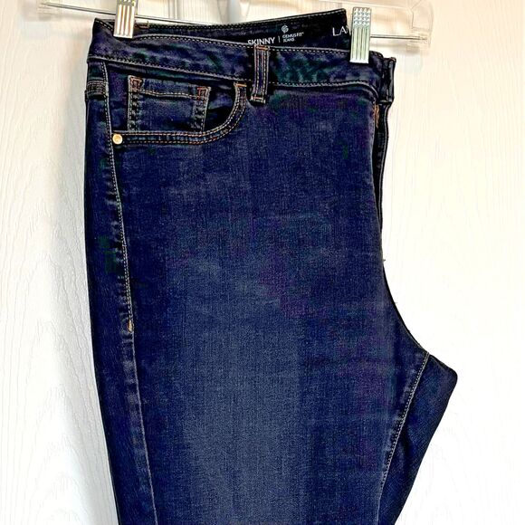 Lane Bryant GENIUS FIT Skinny Ankle Jeans, Size 18 (39x31) Dark Wash, Exc. Cond. - Picture 2 of 15